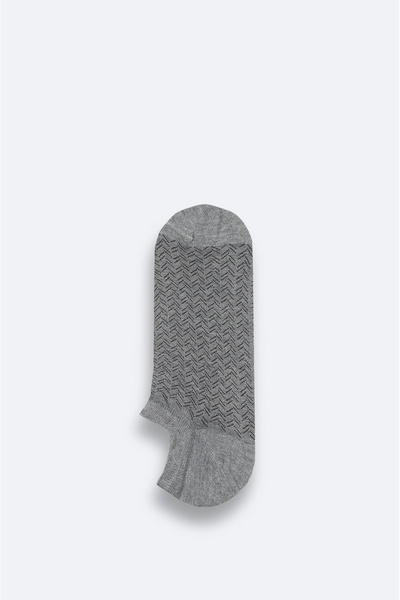Avva Erkek Gri Bambu Sneaker Çorap A51Y8503