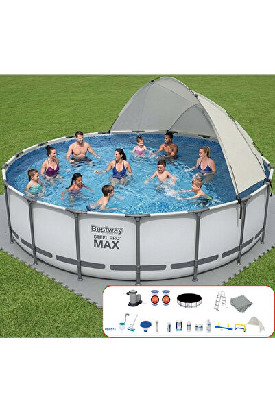 BESTWAY Gölgelikli Prefabrik Full Havuz Seti 549x122cm BW574 56462
