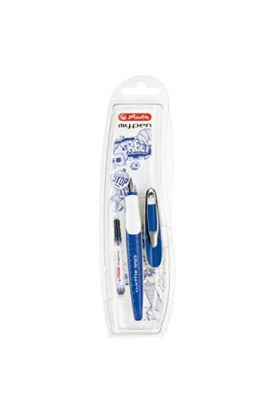 Herlitz Stilou MY.PEN penita M, Albastru/Alb