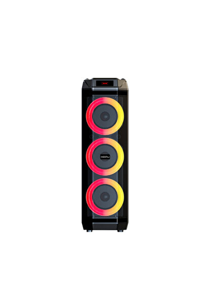 HEPU HP-982 Partybox Bluetooth Hoparlör – 3×8” Hoparlör, 30W Güç, RGB Işık, T...