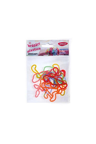 daço Bratari elastice, 12buc/set, Dinozauri
