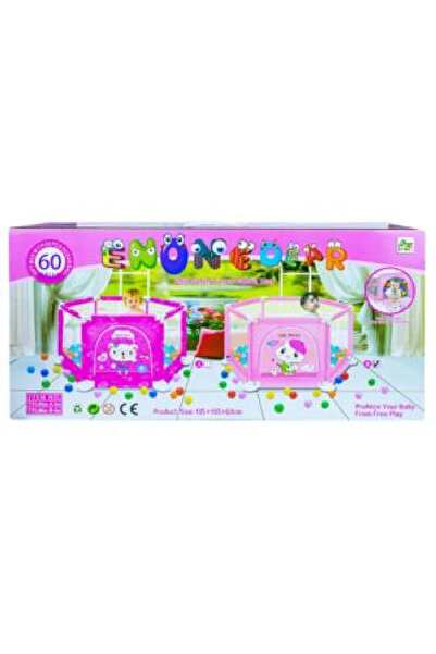 OEM Tarc de joaca, fete + 60 mingiute, 135x135x62.6 cm
