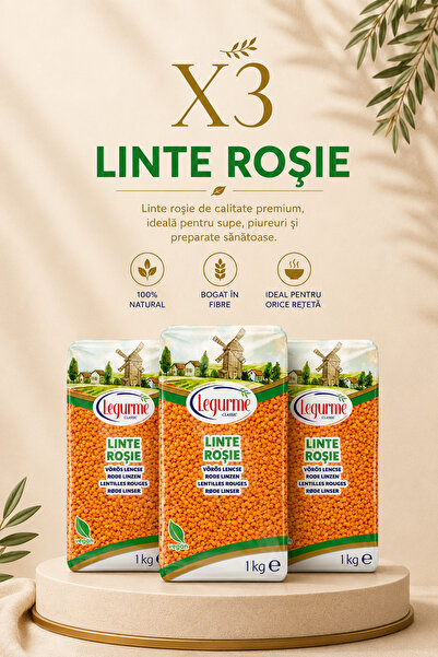 Legurme Linte roșie 1KG x3