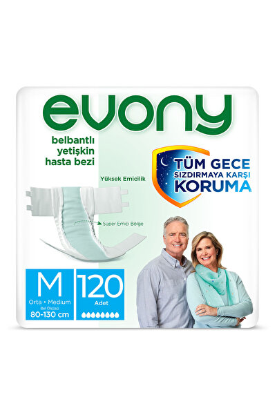 Evony YETİŞKİN HASTA BEZİ MEDIUM 120 ADET