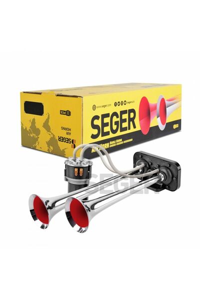 SEGER-EKS SEGER Seger 85kh fala fala kompresörlü korna 12volt krom borulu mel...
