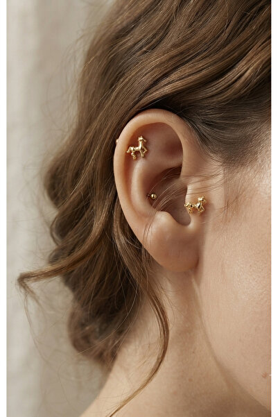 kurukafagift Piercing Tragus Helix Lob Kıkırdak At Figürlü 8 mm