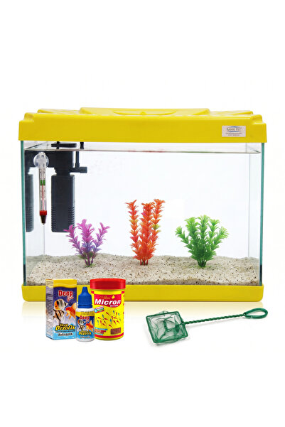 Kanki Pet Akvaryum KP5018 Ekonomik Hazır Set Sarı 50 CM ( 26 Litre )