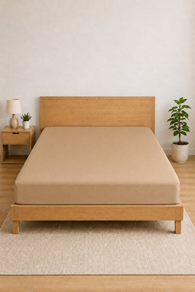 Elovias 100% Cotton Combed Elastic Bed Sheet - Double Size