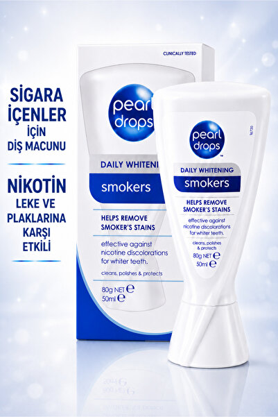 Pearl Drops Smokers - Sigara İçenler İçin Leke Çıkarıcı Jel Diş Macunu, Nikot...
