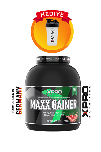 Xpro Nutrition Maxx Gainer Karbonhidrat Tozu 3030gr Çilek Aromalı