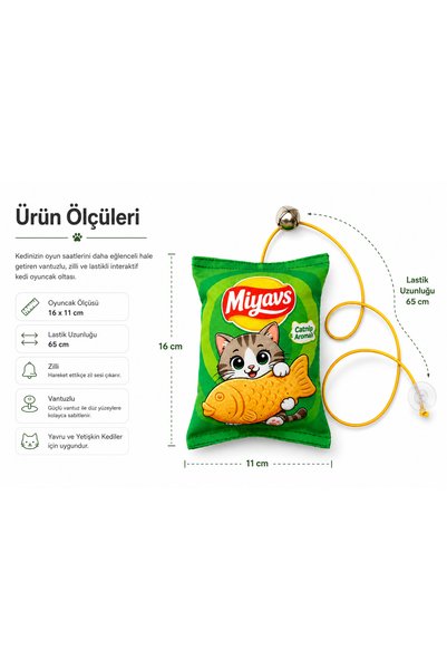 Miyav 3'lü Kedi Oyuncak Seti Catnipli Purringles, Mırritos Ve Miyavs Olta Kedi Oyuncağı