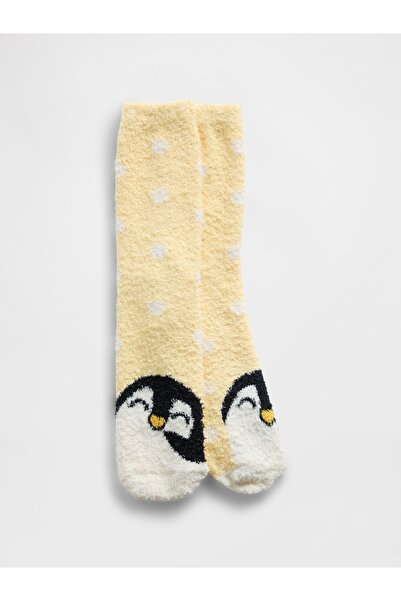 GAP Kız Çocuk Sarı Cozy Çorap