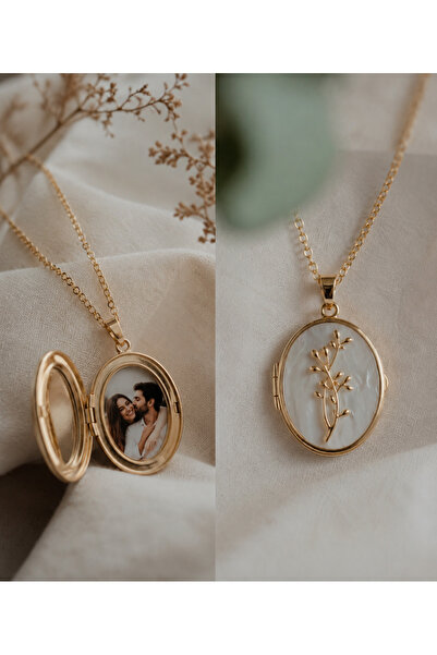 AccessoriesCınCık Fotoğraf Kolye Kadın Çelik Kolye | İçine Fotoğraf Koyulabil...
