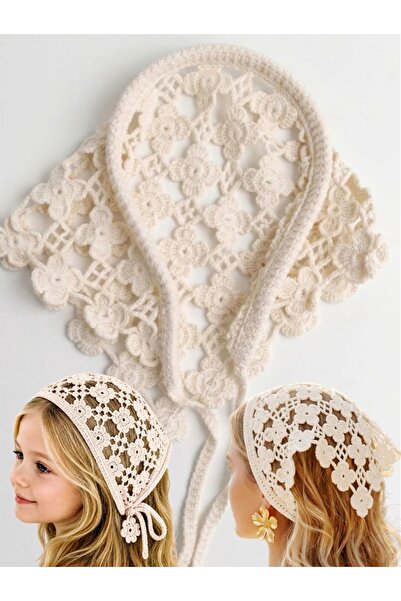 MyHubi Children's Bohemian Style Knitted Tie-On Crown Bandana