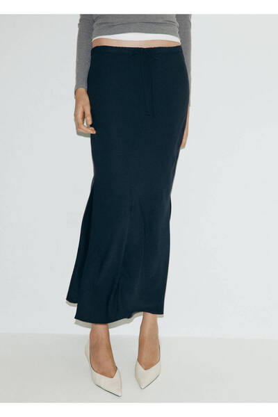 MANGO Woman Elastic-waist skirt with slits