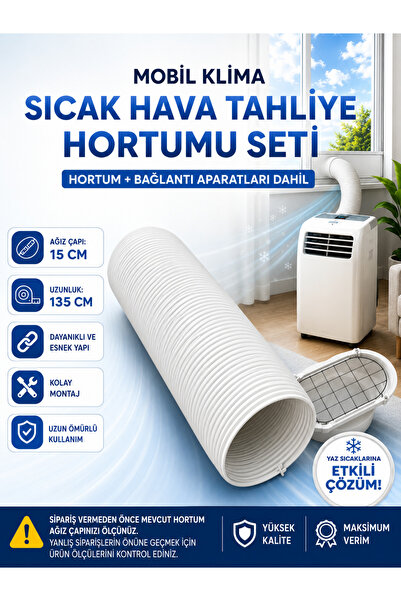 ÖZ BEYAZ EŞYA Beko Mobil Klima Hava Tahliye Borusu ve Adaptörü