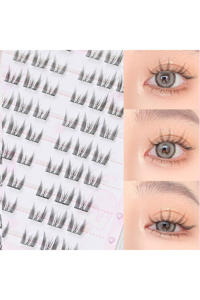 Choice11 MIX MJL 10-12mm No Glue Needed Idol False Eyelashes Large Capacity 7...
