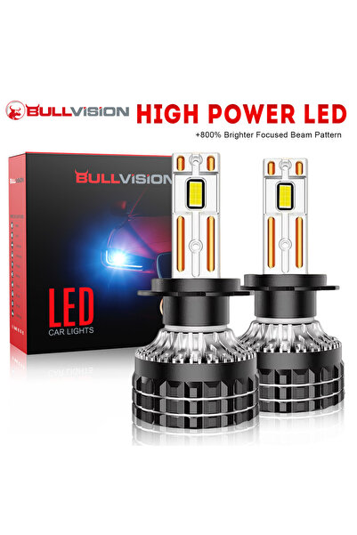 Choice7 H7 6000K Cold White 2PCS K5C Plus H7 LED 30000LM Headlights CANBuS 60...