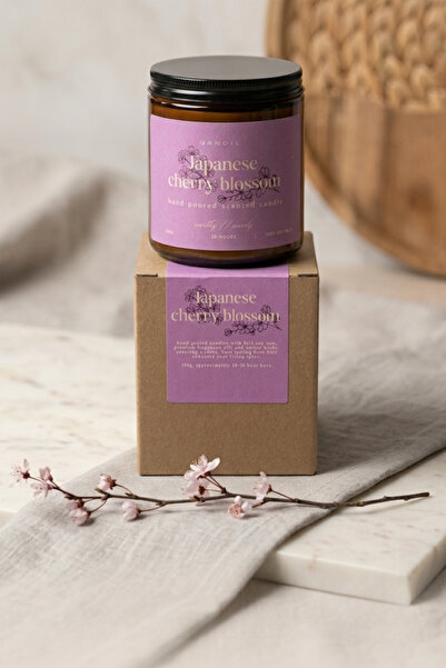 natura Qandil %100 Doğal Soya Wax Japanese Cherry Blossom Mum