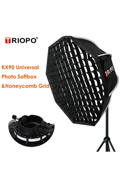 Choice KX-90 مع شبكة Triopo 90 سم مظلة خارجية عالمية مثمنة الشكل مع فلاش شبكي...