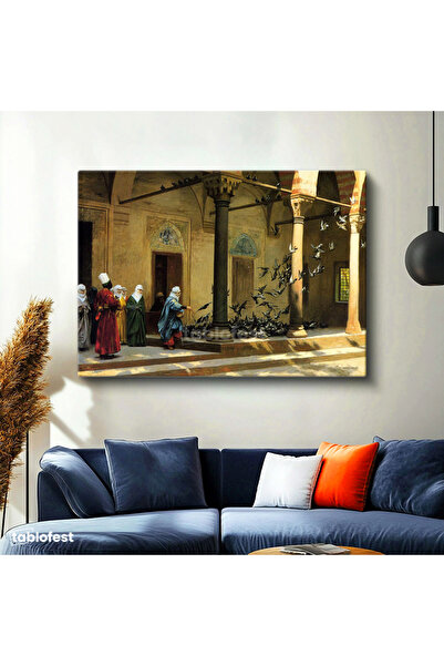 Tablofest Osman Hamdi Bey - Güvercinli Avlu Kanvas Tablo