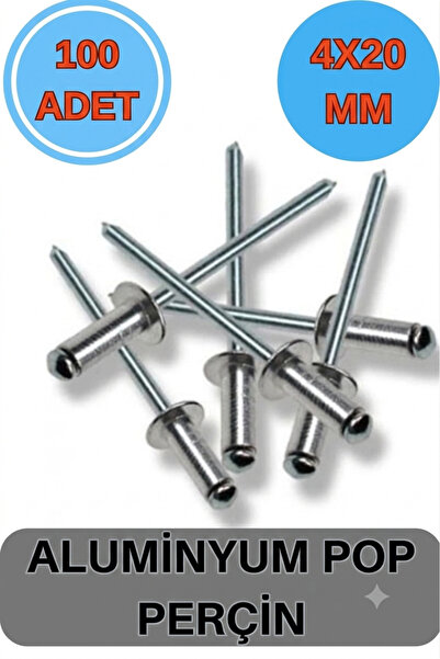 KL HOME 4X20MM-POP PERÇİN ALUMİNYUM PERÇİN- 100 ADET