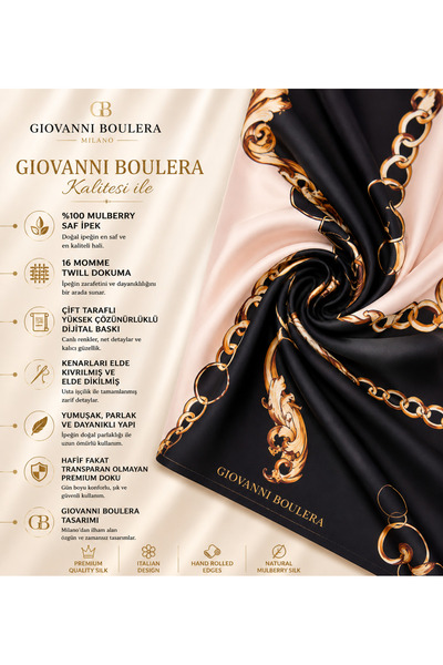 Giovanni Boulera Mulberry İpek eşarp gece zinciri 5101290