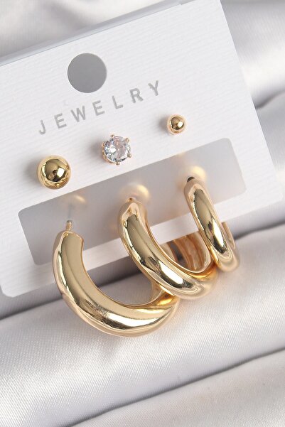 Inure Jewelry النحاس الذهب اللون هوب نموذج الزركون حجر العروة التفاصيل الأقرا...