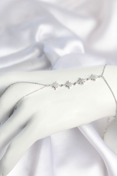 Inure Jewelry نموذج نجمة القطب الشمالي من حجر الزركون الفضي اللون، موديل شاهم...