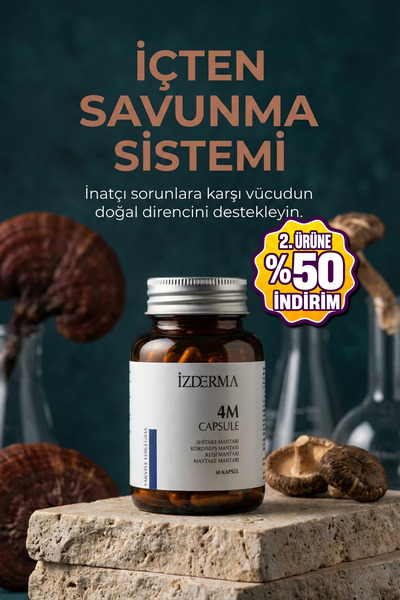 izderma 4m Kapsül (ahcc Shiitake Mantarı, Reishi Mantarı Içeren Takviye Edici...