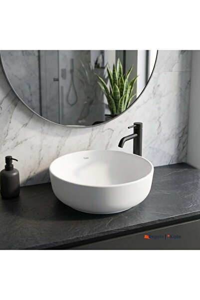 KALE Zero 2.0 40 Cm Mat Beyaz Yuvarlak Çanak Lavabo