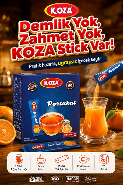 Koza Gurmelerin Seçimi Pratik Lezzet Portakal Aromalı Tek İçimlik Toz Premium...