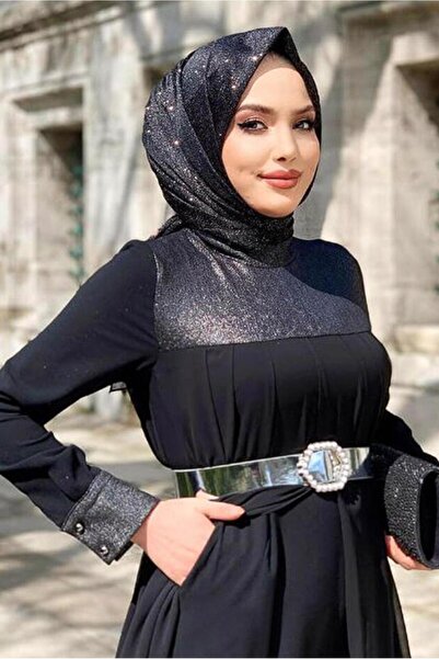 TRENDTESETTÜR KADIN SİYAH KEMERLİ TULUM TAKIM 4153