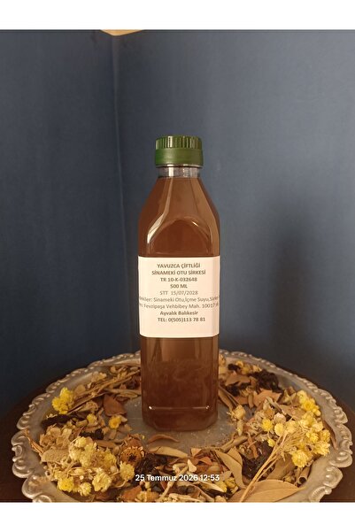 Yavuz El Yapımı Doğal Fermente Filtre Edilmemiş Sinameki Otu Sirkesi 500 ML