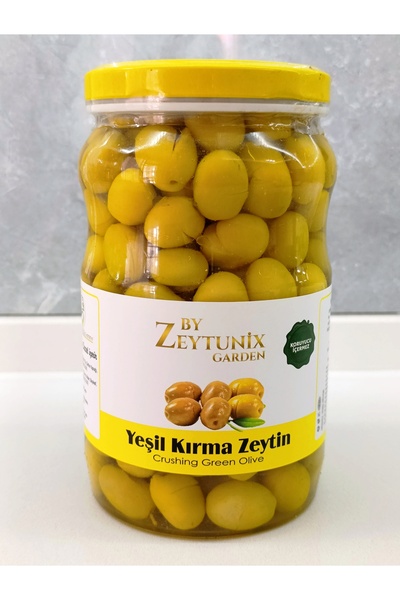 ZeytunixAkhisar Yeşil Domat Kırma Zeytin 1000 gr (İri Boy)