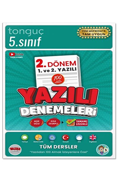 Tonguç Yayınları 5. Sınıf Yazılı Denemeleri 2. DÖNEM 1 Ve 2. Yazılı -