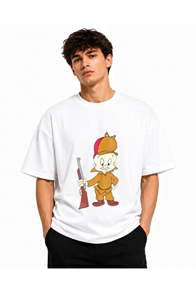 Inscriptie Unisex Premium Cotton Casual T-Shirt "Elmer Fudd 2"