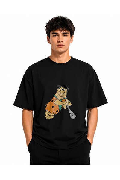 Inscriptie Tricou Unisex Bumbac Premium Casual " Fred Flinston 3 "