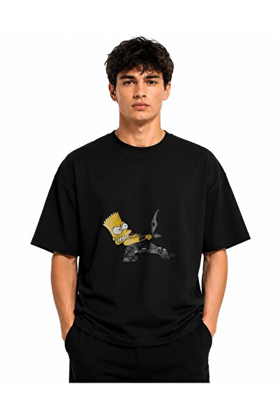 Inscriptie Tricou Unisex Bumbac Premium Casual " Bart Simpson, hawkeye "