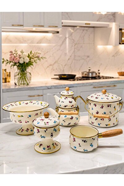 Santara Acar Petit Fleur Series Enameled Body Set with 5 Different Products &...