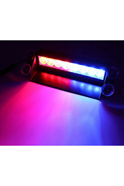 Choice ضوء وامض أحمر وأزرق بـ 8 مصابيح LED للسيارة 12 فولت، مصابيح إشارة طوار...