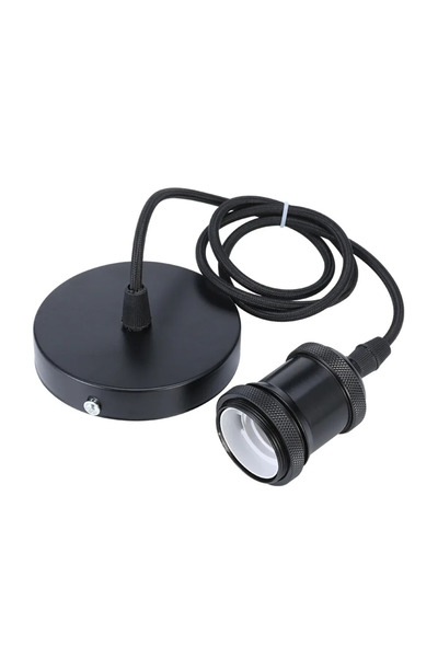 Choice No light bulb Black E27 Suspension Wire Lamp Holder, Antique Copper Me...
