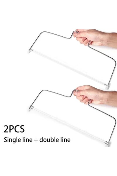 Choice 2PCS A and B 1/2Pcs Adjustable Height Line Cake Cut Slicer Adjustable ...