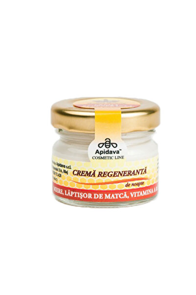 Apidava cremă de noapte regenerantă cu miere, lăptișor de matcă și vitamina A...