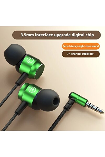 Choice3 3.5mm-Green For 90° Jack Wired Gaming Headset HiFi Surround Sound Wit...