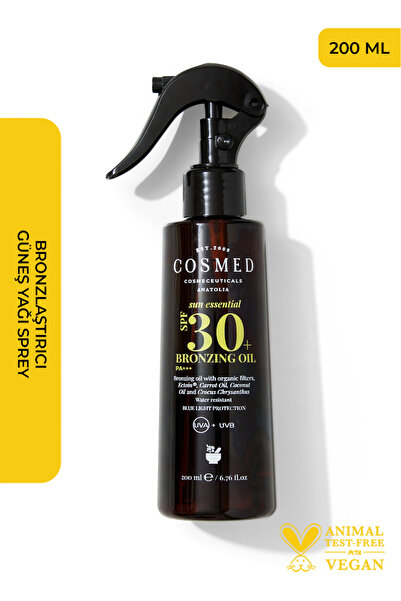 COSMED Bronzlaştırıcı Güneş Yağı Sprey SPF30+/SUN ESSENTIALS BRONZING OIL SPF30