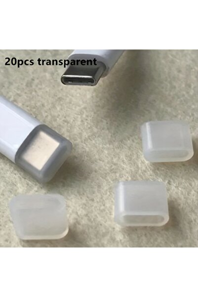 Choice 20pcs transparent 20-Pack Silicone USB-C Dust Plugs - Anti-Dust Protec...
