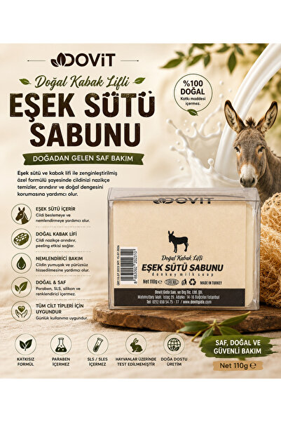 Dovit Donkey Milk Soap Natural Pumpkin Fiber Donkey Milk Soap 110 g |   Daily...