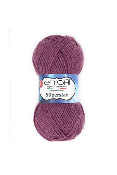 Etrofil Superstar Knitting Yarn Light Purple 25% Wool 75% Acrylic 100g 170m (...