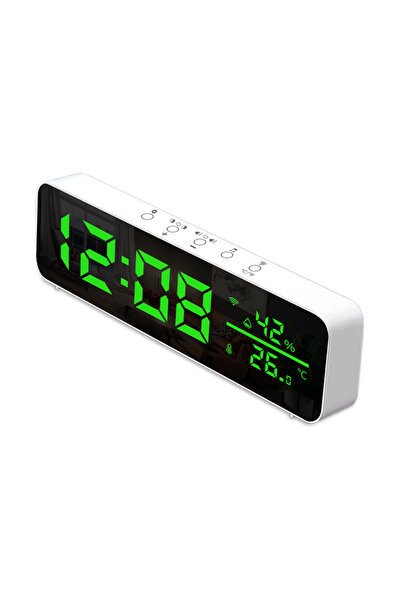 Choice Green Tuya WiFi LED Alarm Clock Support Temperature Humidity Sensor Ti...